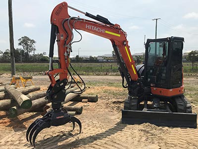 360 degree rotating hydraulic excavator grab